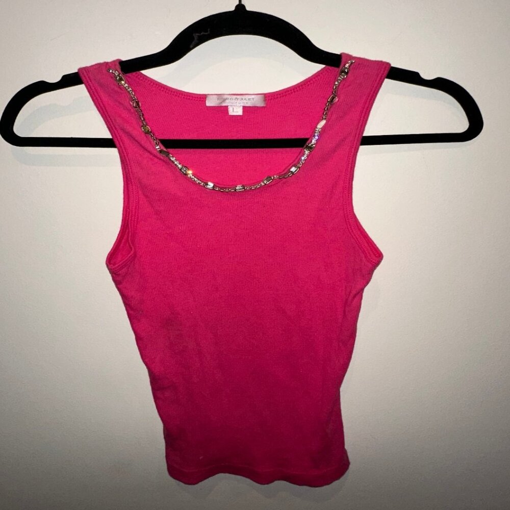Romeo & Juliet 90s rhinestone tank top